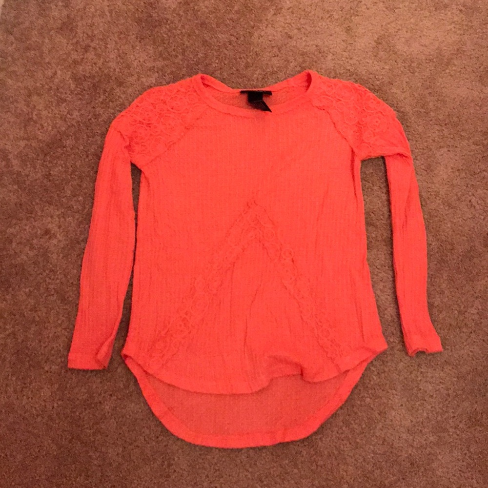Pink Lace Detailed Sweater